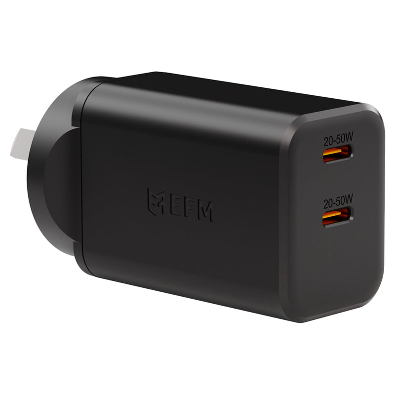 EFM ECO 50W Dual Port Wall Charger - EFPW50U932BLA-1
