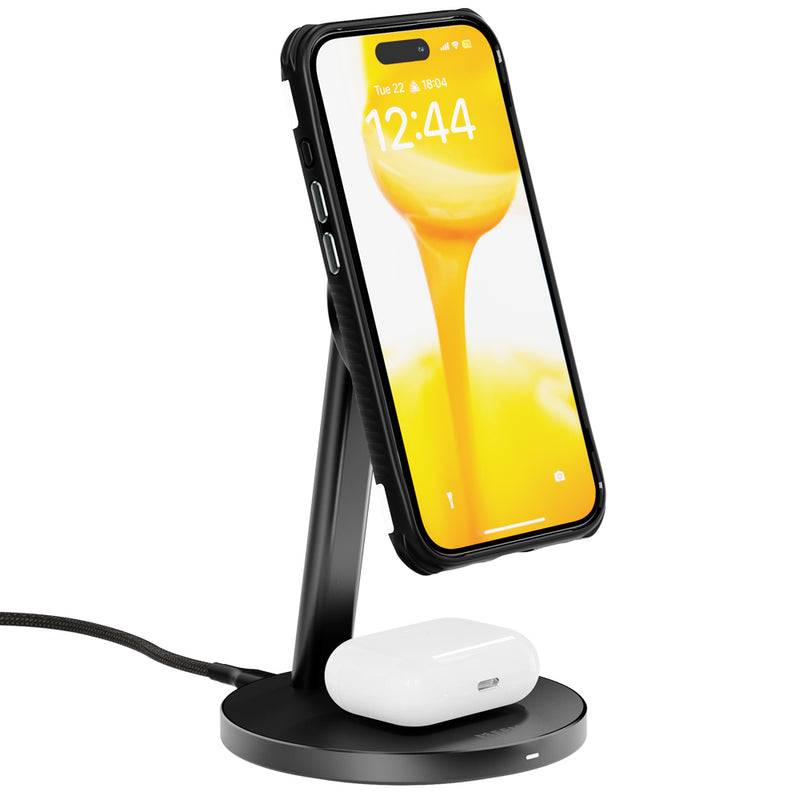 EFM Qi2 15W Duo Wireless Charge Stand - EFWDUOU933BLA-1