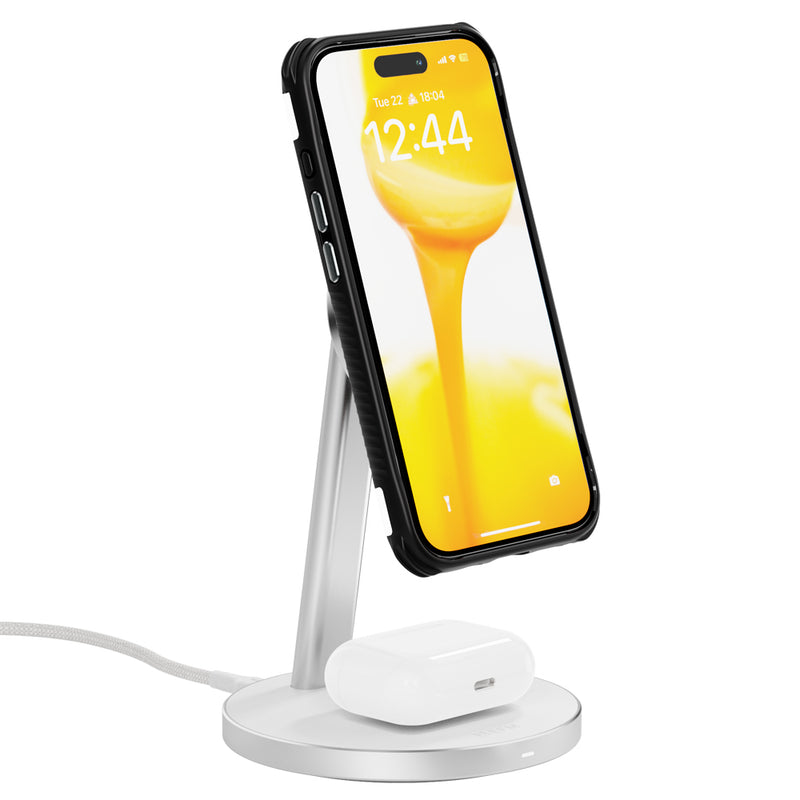 EFM Qi2 15W Duo Wireless Charge Stand - EFWDUOU933WHI-1