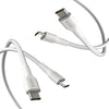 EFM USB-C Braided Cable Twin Pack - 1M - EFCAT1C932WHI-1