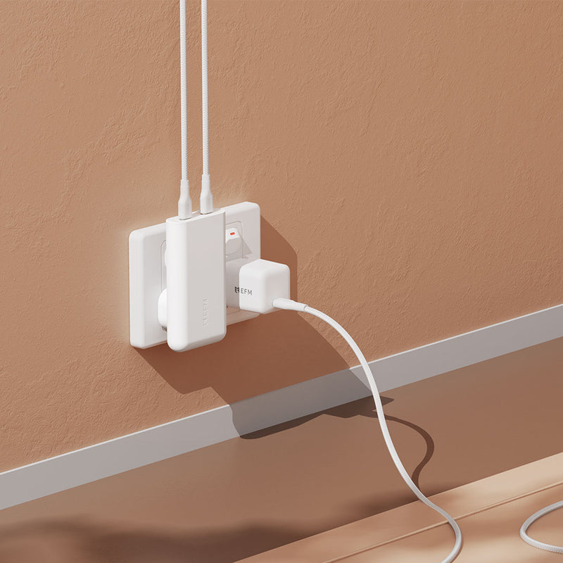 EFM USB-C Braided Cable Twin Pack - 2M - EFCAT2C932WHI-3