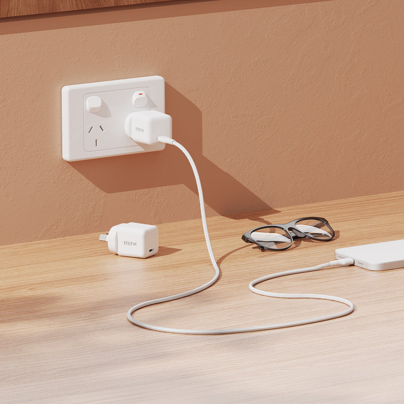 EFM USB-C Braided Cable Twin Pack - 2M - EFCAT2C932WHI-4