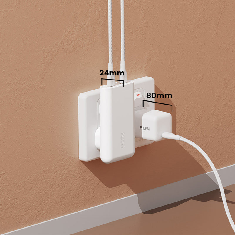 EFM 65W SlimLine Wall Charger - EFSL65U933WHI-6