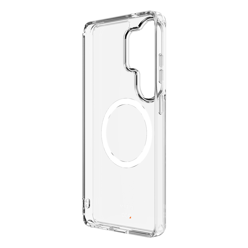 Clear phone case on a white background