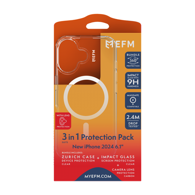 3-in-1 Case, Screen & Camera Lens Armour Bundle - iPhone 16