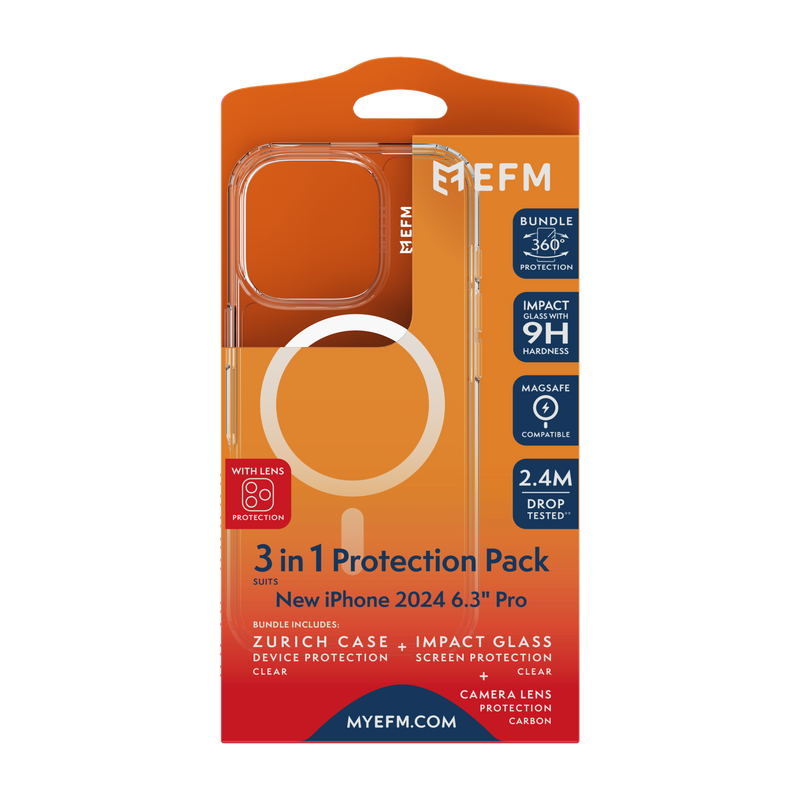 3-in-1 Case, Screen & Camera Lens Armour Bundle - iPhone 16 Pro