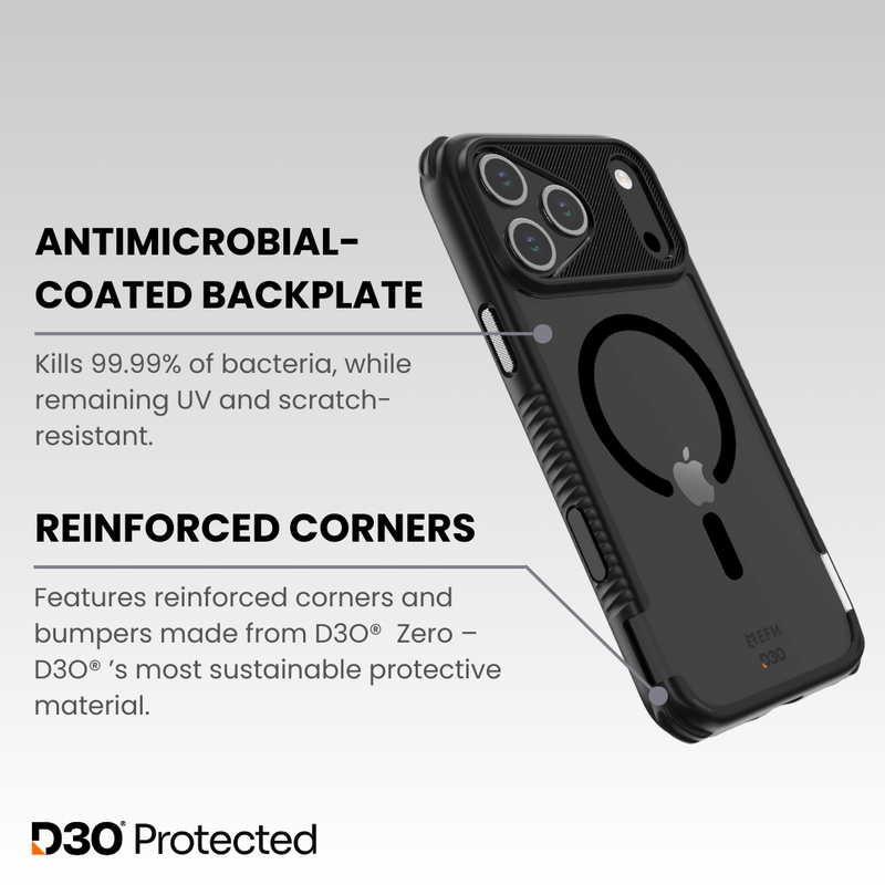 Cayman Case with D3O Zero - iPhone 17 Pro - Black