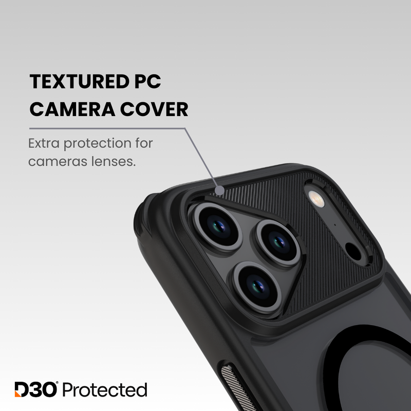 Cayman Case with D3O Zero - iPhone 17 Pro - Black