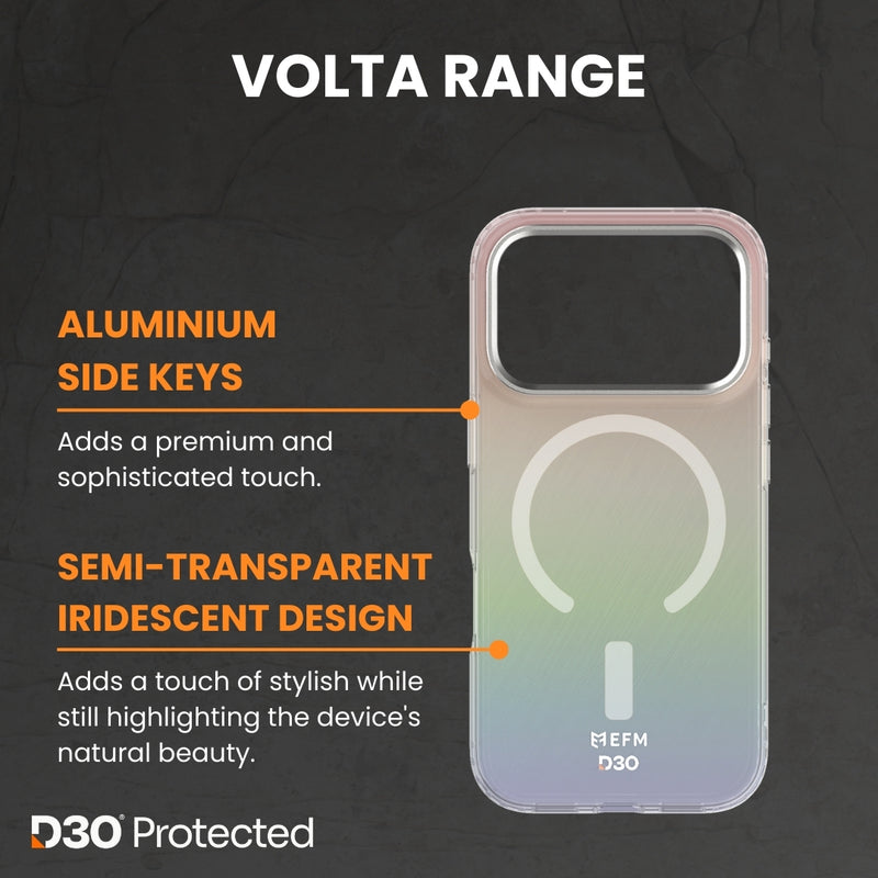 Volta Case with D3O Bio - iPhone 17 Pro - Iridescent