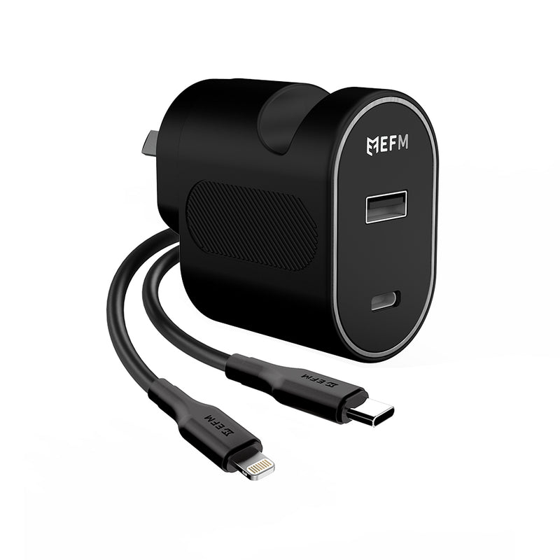 EFM 30W Dual Port Wall Charger - EFPW30U938BLA-1