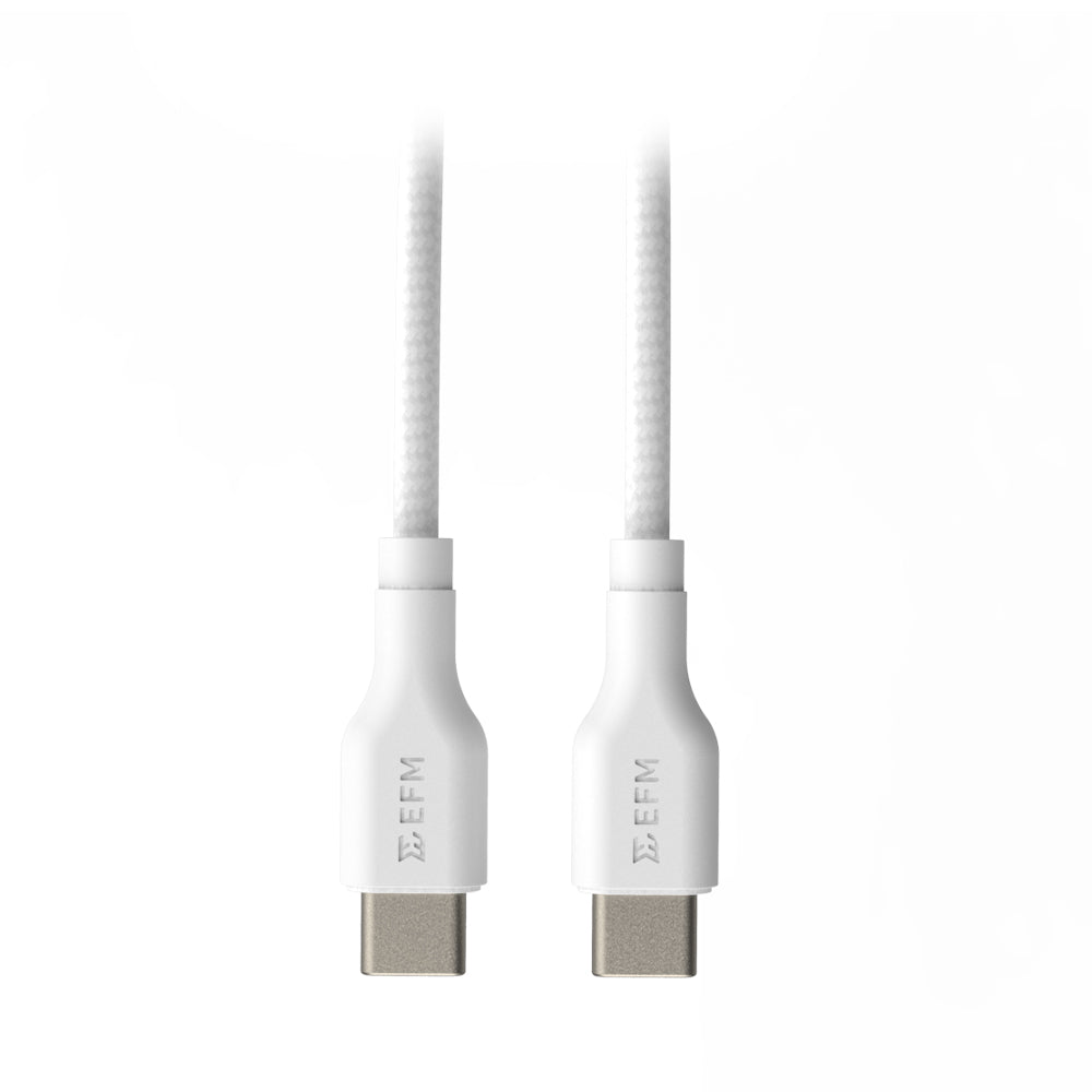 EFM Type-C to Type-C Braided Cable - EFCASUI932WHI-3