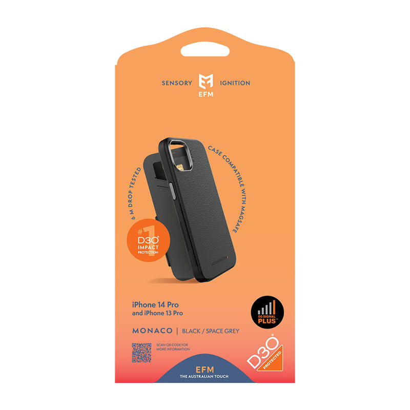 EFM Monaco Case Armour with ELeather and D3O 5G Signal Plus Technology - EFCFLAE196BLA-9