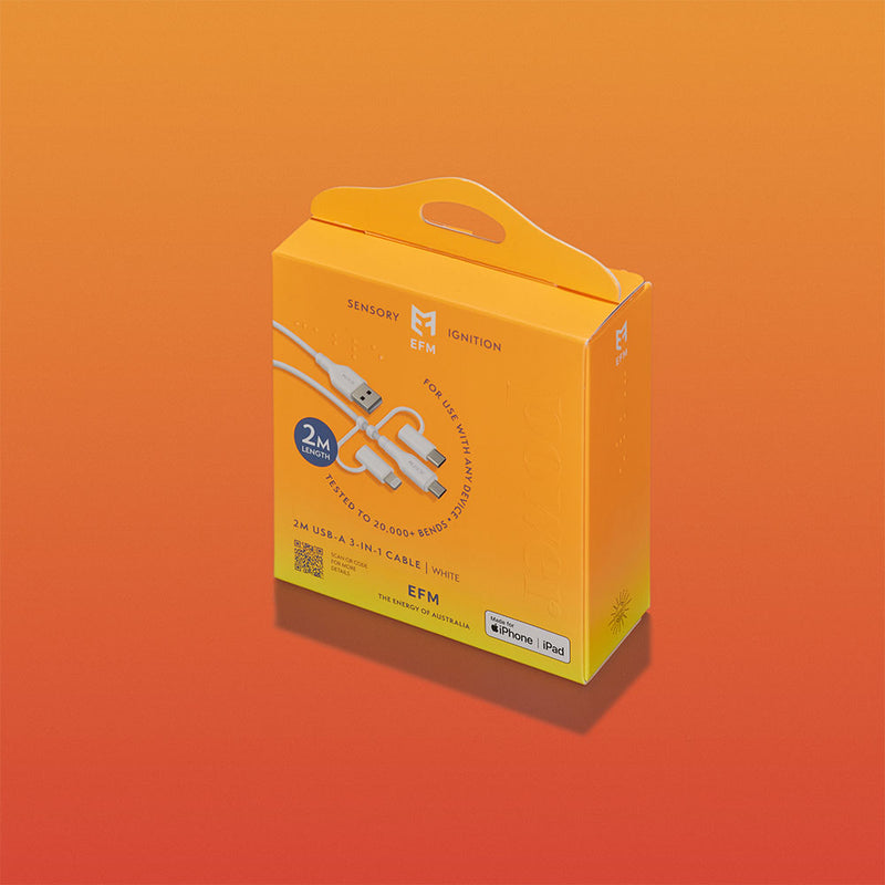 EFM USB-A 3-in-1 Cable - EFCASAE900WHI-4