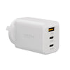 EFM ECO 65W Triple Port Wall Charger - With GaN, Power Delivery and PPS - White