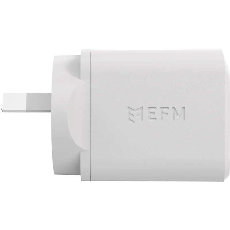 EFM ECO 36W Dual Port Wall Charger - With Power Delivery and PPS - White