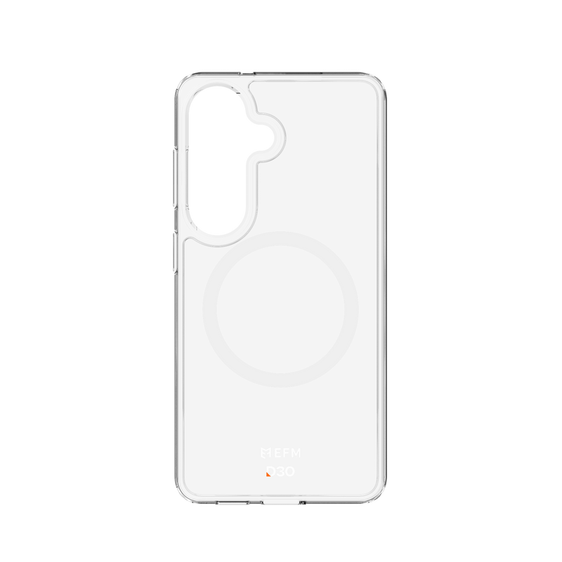 Clear phone case on a white background