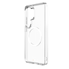 Clear phone case on a white background