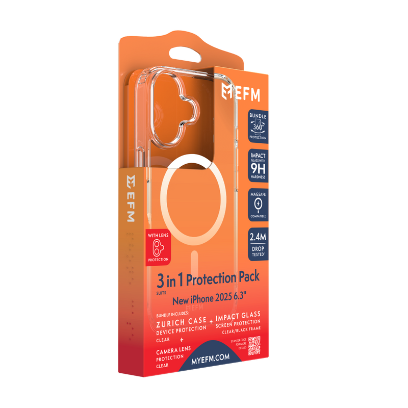 3-in-1 Case, Screen and Camera Lens Protection Bundle - iPhone 17