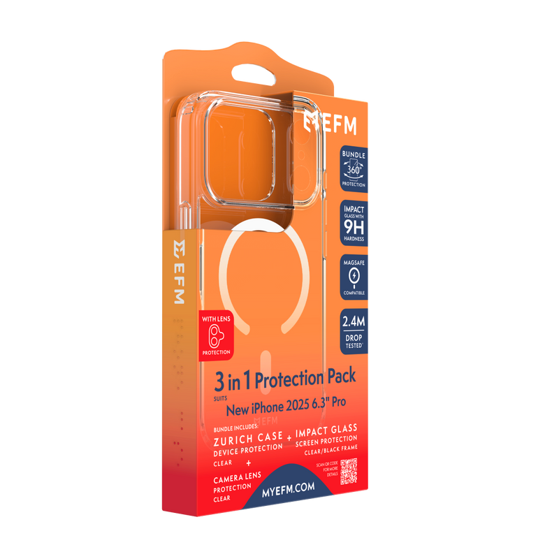 3-in-1 Case, Screen and Camera Lens Protection Bundle - iPhone 17 Pro