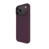 A dark plum purple phone case shown from the back on a white background, featuring a raised camera bumper.