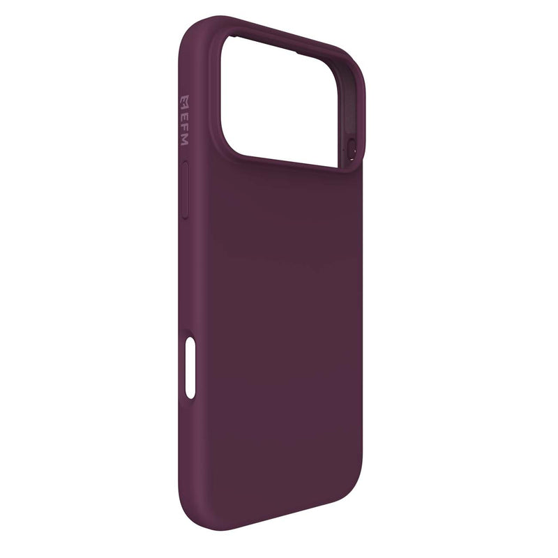 A dark plum purple phone case shown from a side profile view on a solid white background.