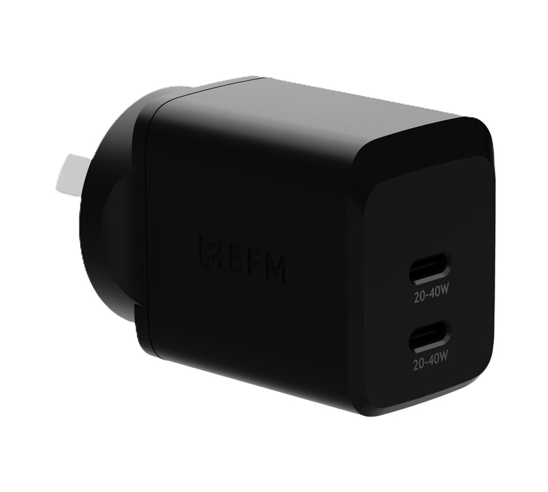 ECO 40W Dual Port Wall Charger  - With GaN, Power Delivery and PPS