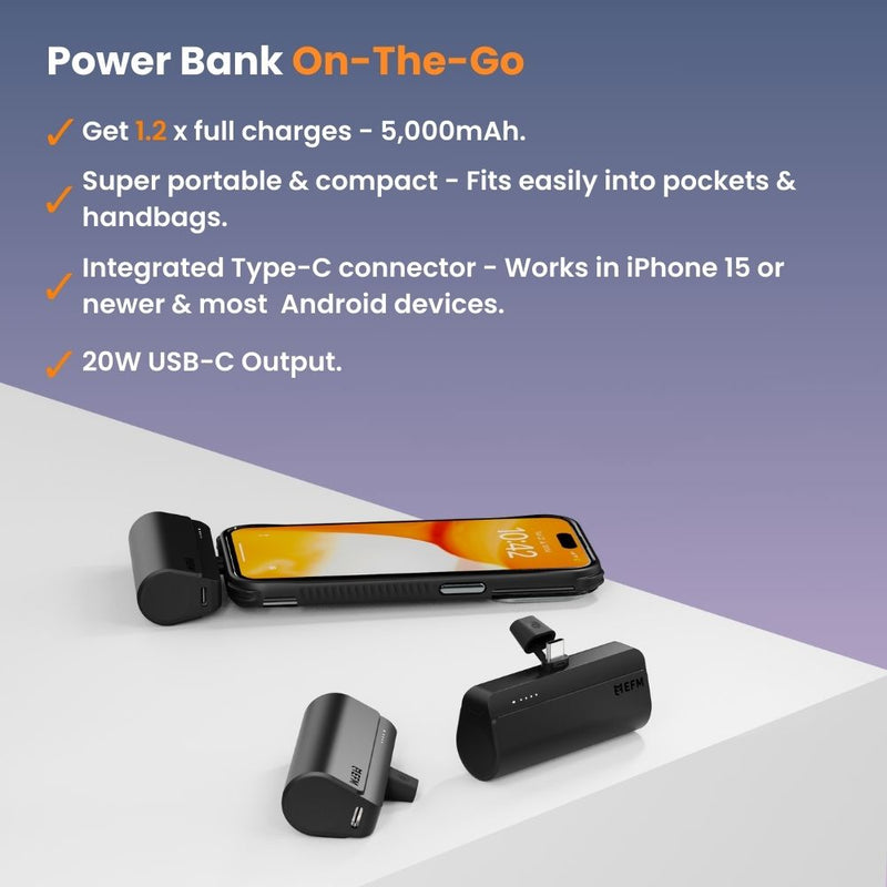 Power Bank On-The-Go 5,000mAh