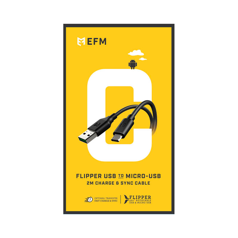 EFM Flipper Reversible Micro USB Cable - EFPCAUL900BLA-6
