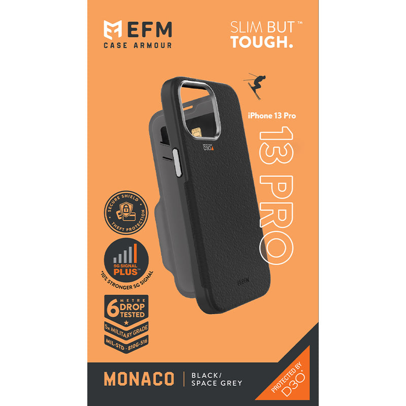 EFM Monaco Leather Wallet Case Armour with D3O 5G Signal Plus - EFCFLAE194BSG-7