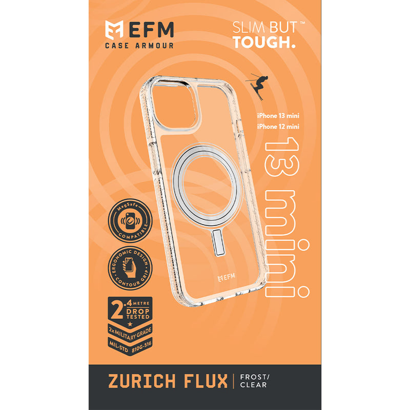 EFM Zurich Flux Case Armour Compatible with MagSafe - For iPhone 13 mini (5.4") - Frost Clear