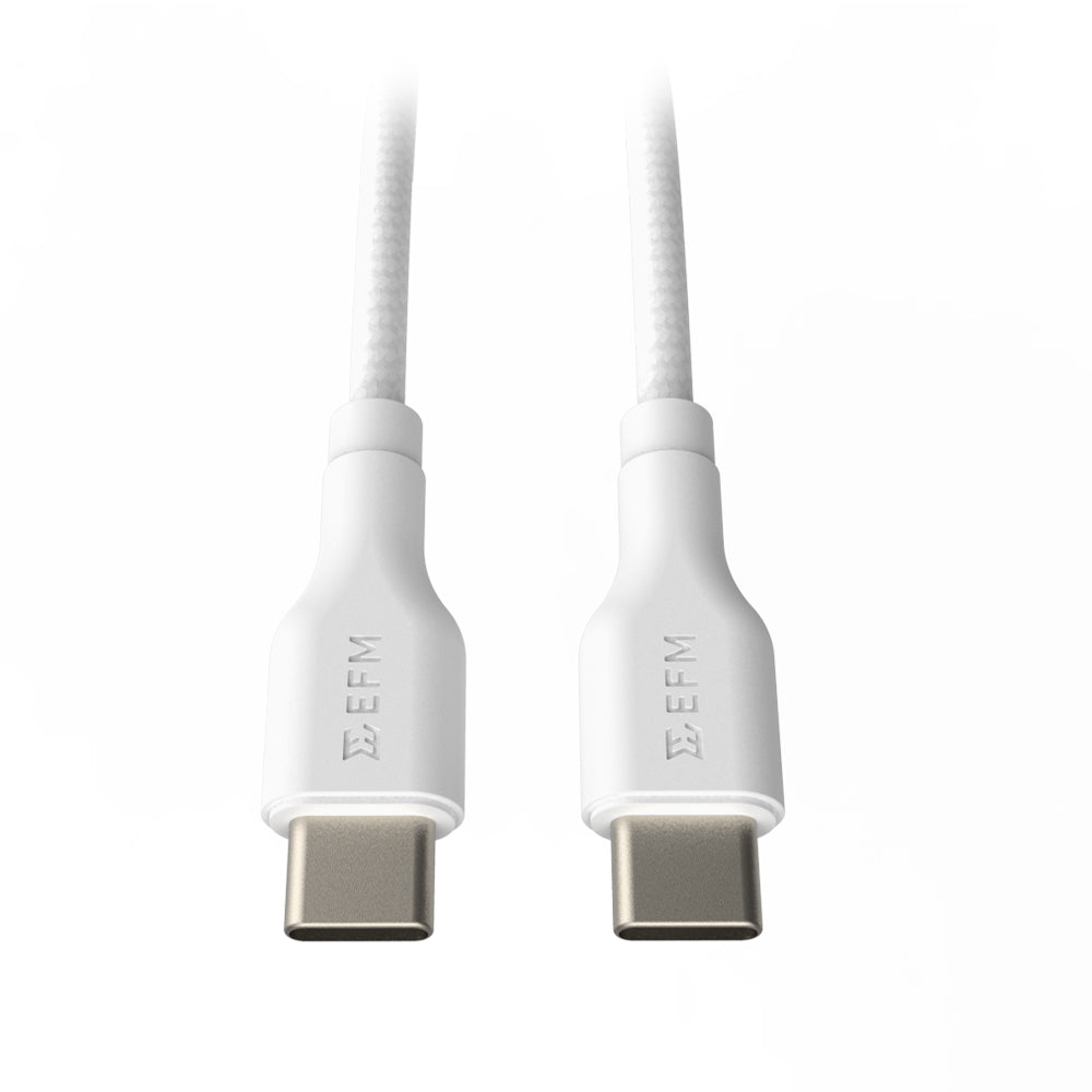 EFM Type-C to Type-C Braided Cable - EFCA3UI932WHI-2