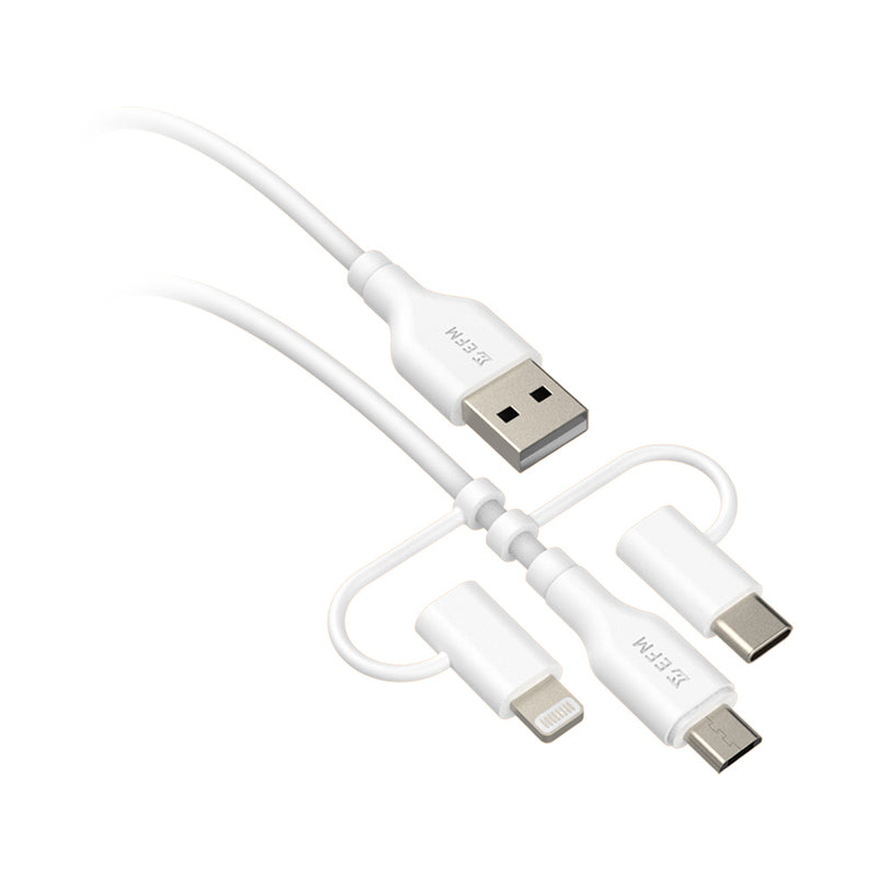 EFM USB-A 3-in-1 Cable - EFCASAE900WHI-1