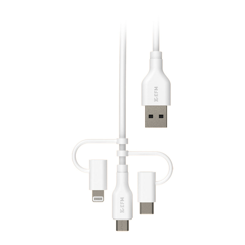 EFM USB-A 3-in-1 Cable - EFCASAE900WHI-2
