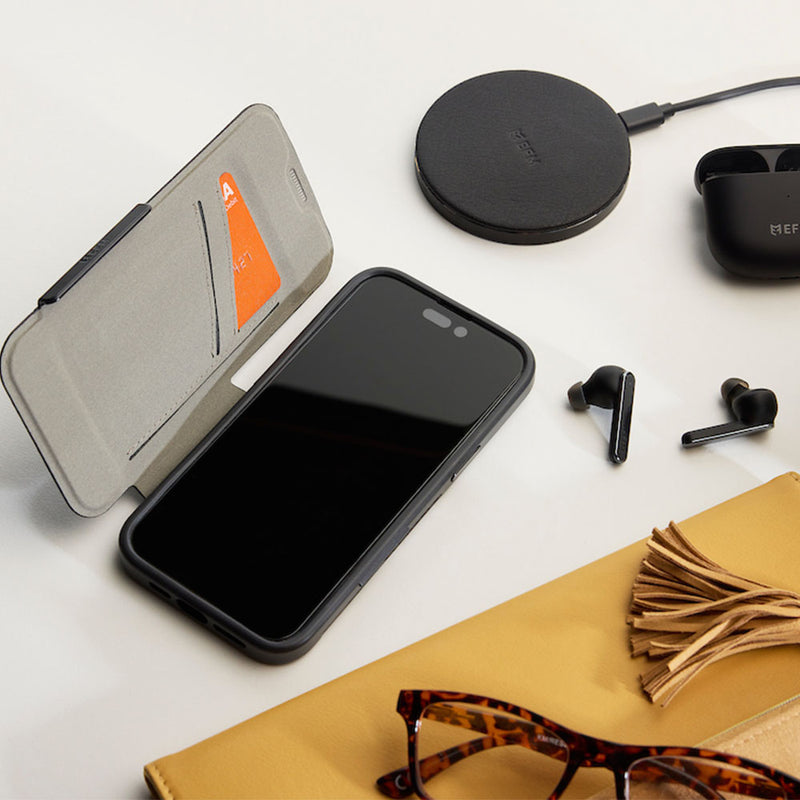 EFM Black Monaco Wallet Case Protection for iPhone 14 Pro Max