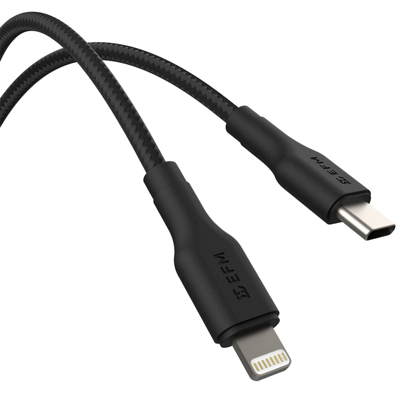 EFM USB-C to Lightning Braided Power and Data 1M Cable - EFCAS1U991BLA-1